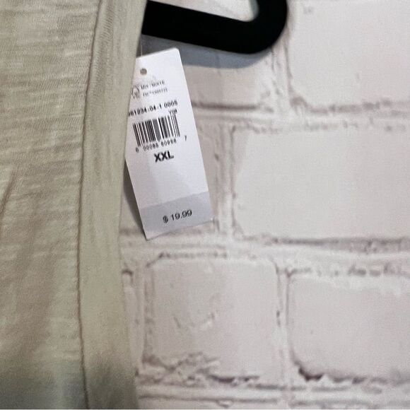Gap Heathered Cream Tank Top size XXL new with tags - Picture 3 of 5